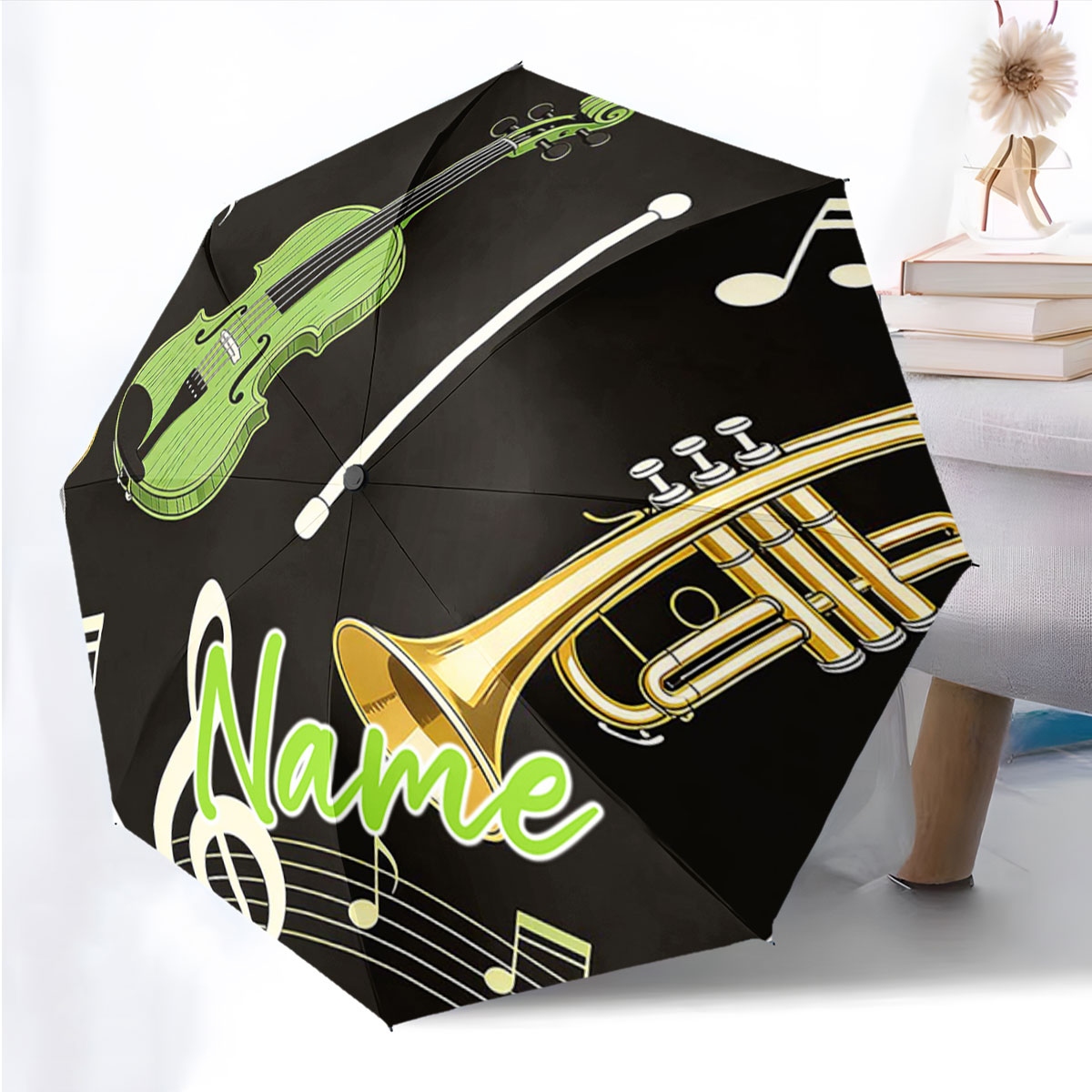 Musical Instrument And Names - مظلة بتصميم آلة موسيقية مع اسم