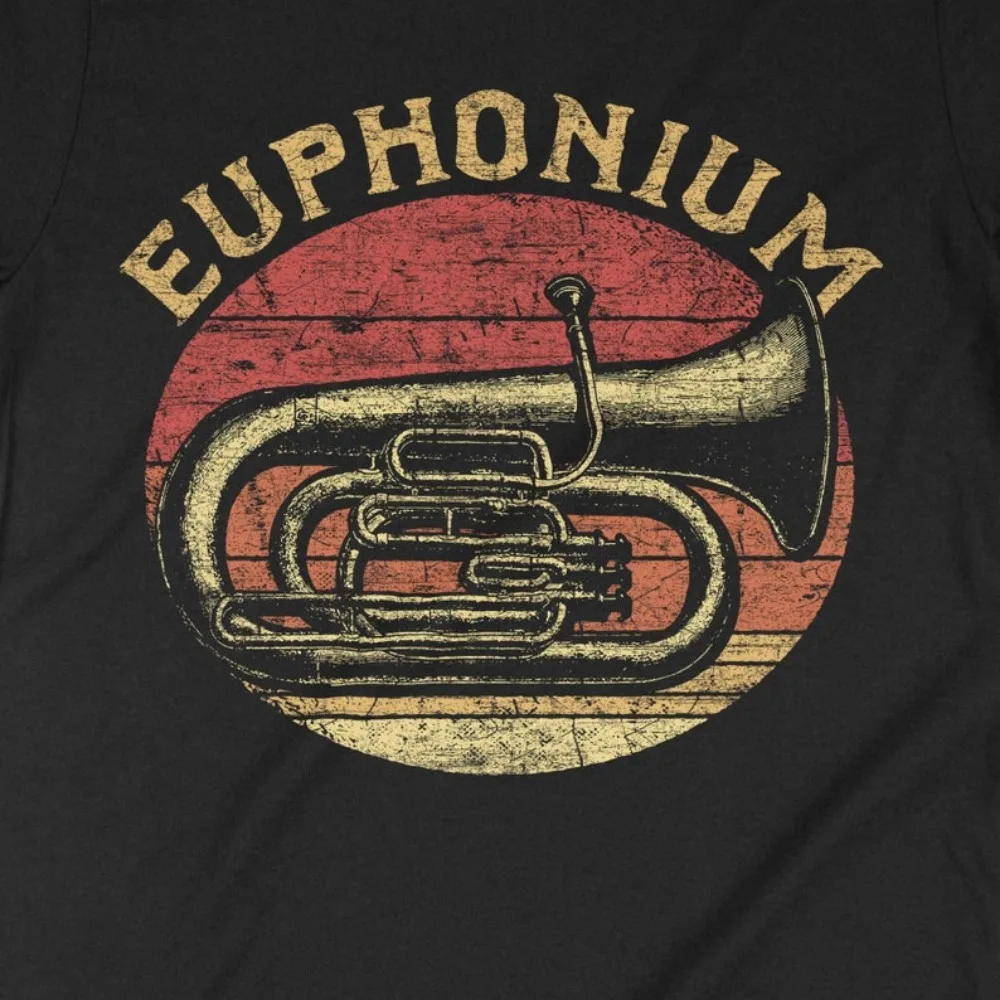 تي شيرت رجالي عتيق مضحك ، تيشي - مراجعة Musical Instrument Euphonium وسعره