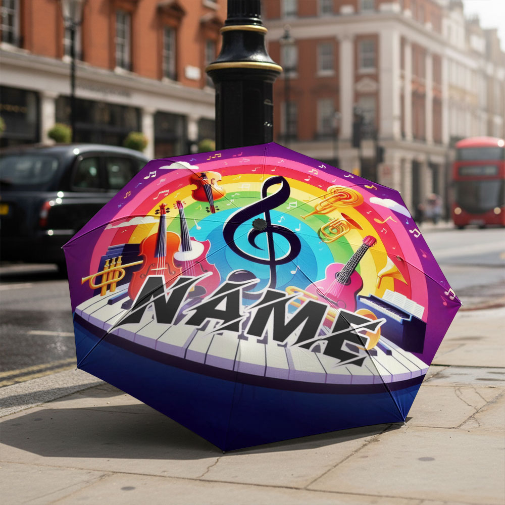 مظلة مخصصة بالاسم، مظلة بتصميم - مراجعة Musical Instrument And Names وسعره