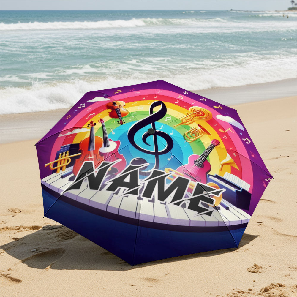 مظلة مخصصة بالاسم، مظلة بتصميم - مراجعة Musical Instrument And Names وسعره