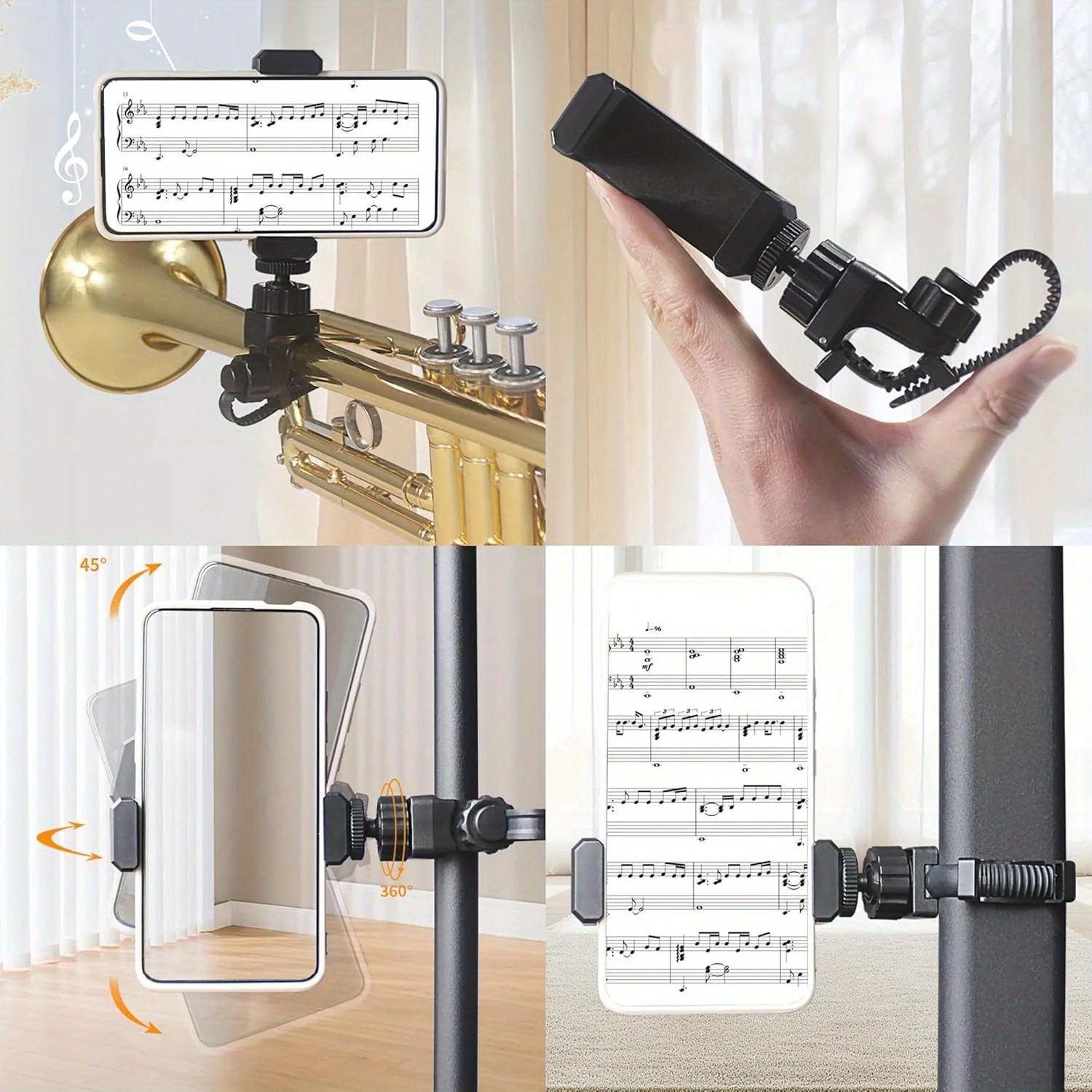 حامل هاتف معدني على شكل آلة مو - مراجعة Musical Instrument Trumpet وسعره