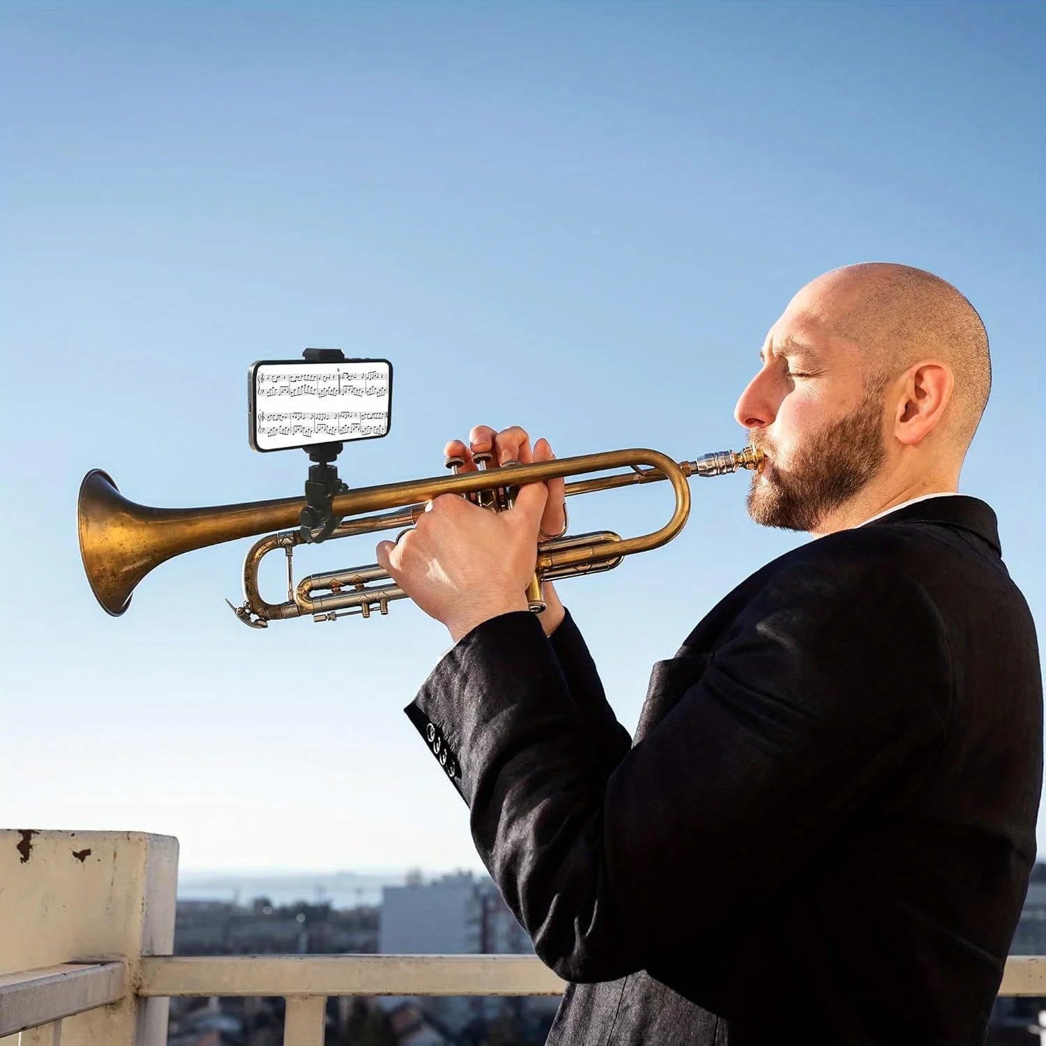 حامل هاتف معدني على شكل آلة مو - مراجعة Musical Instrument Trumpet وسعره
