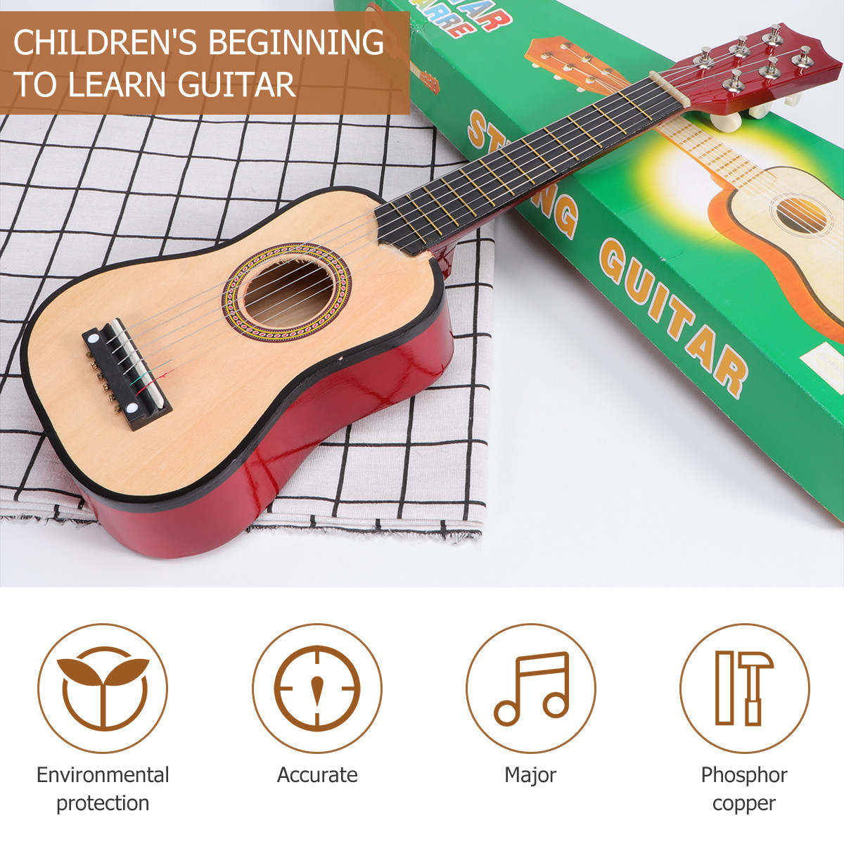 جيتار صوتي 21 بوصة للأطفال، جي - مراجعة Musical Instrument I Play وسعره