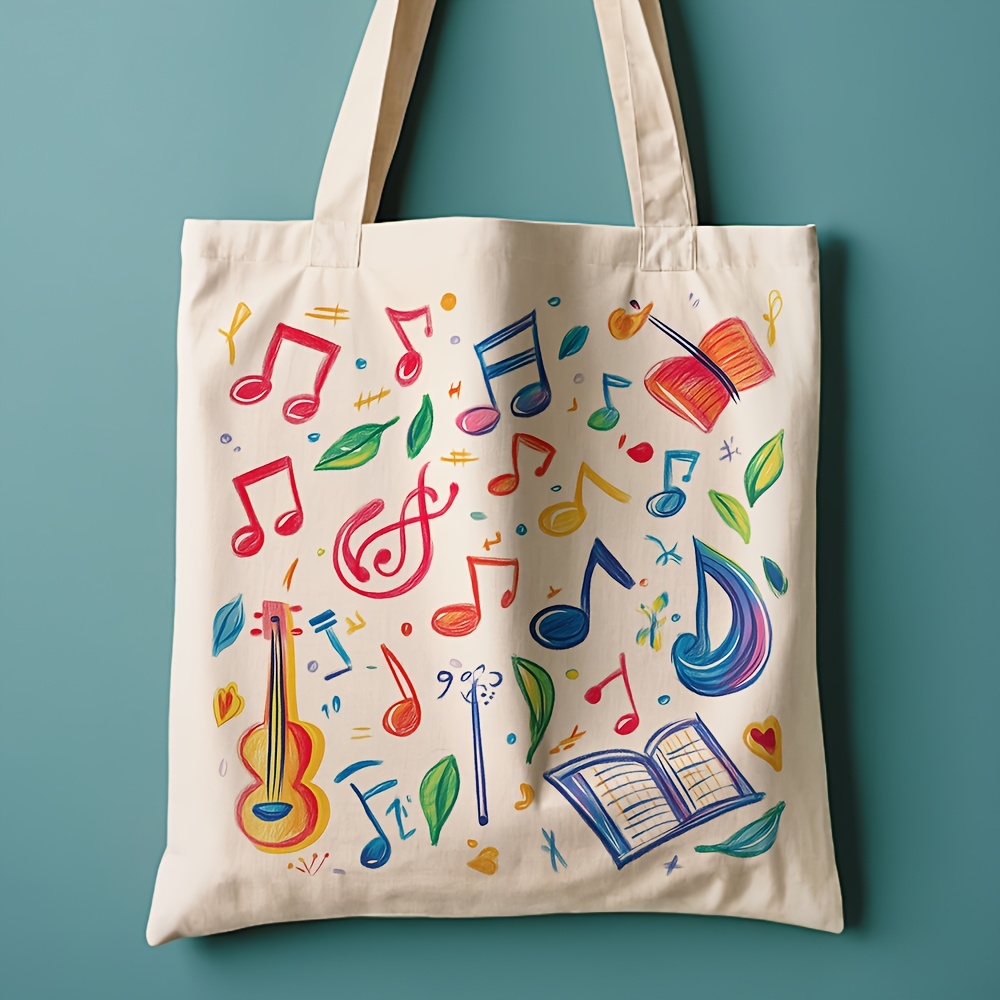 حقيبة قماشية مزينة بتصميم آلات - مراجعة Musical Instrument Shop وسعره