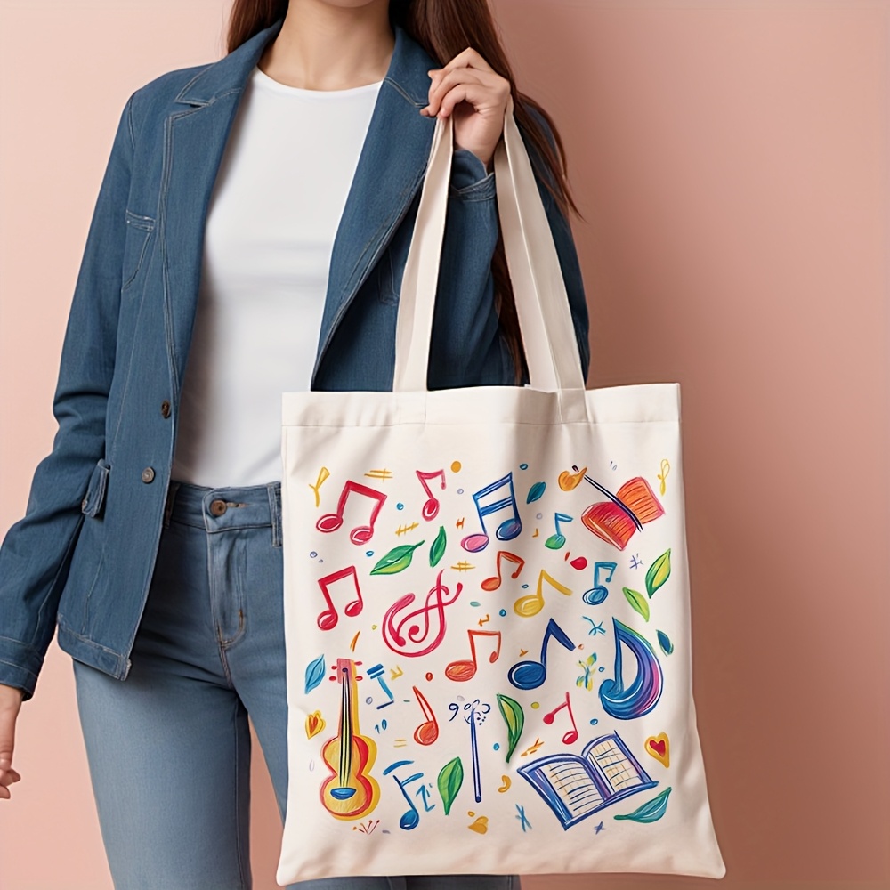حقيبة قماشية مزينة بتصميم آلات - مراجعة Musical Instrument Shop وسعره